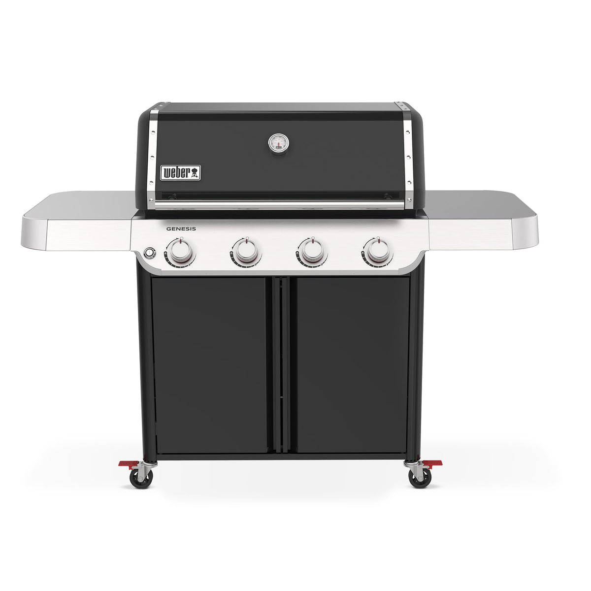 Weber Genesis E-415 PureBlu burners deliver consistent flames for even cooking.