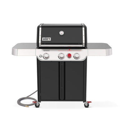 Weber Genesis E-325 with PureBlu burners delivering consistent heat across the grill surface.