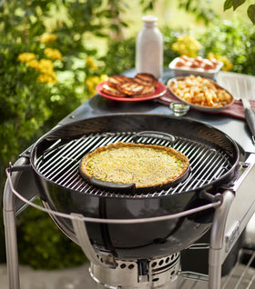 Weber Gourmet BBQ Griddle provides even heat across the surface for consistent results.