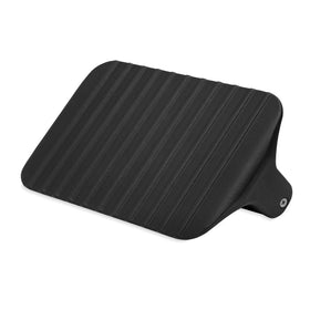 Weber Griddle Press delivers even browning on burgers for juicy results.