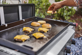 Weber Griddle Press's durable cast iron stands up to daily use.