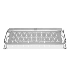 Weber Griddle Warming Rack dishwasher-safe for easy cleanup.