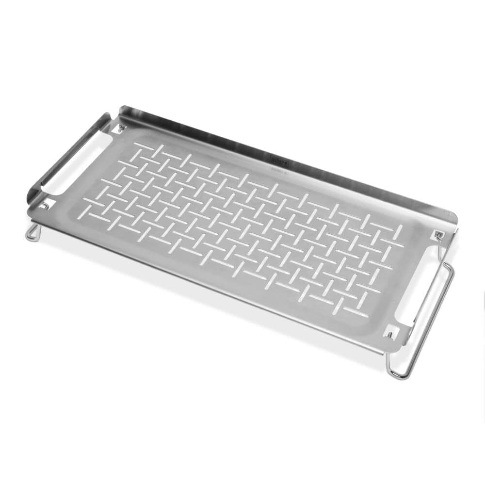 Weber Griddle Warming Rack vegetables evenly warmed on griddle.