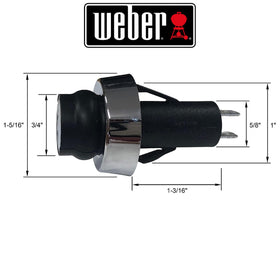 Weber igniter switch installed on panel showing compatibility with Spirit II models