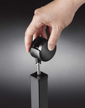 Weber caster locking mechanism secures grill once in place for steady use