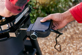Weber Lumin Compact grill steam system enables frozen-to-sear versatility.