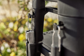 Ideal for balcony and patio grilling with convenient organization.