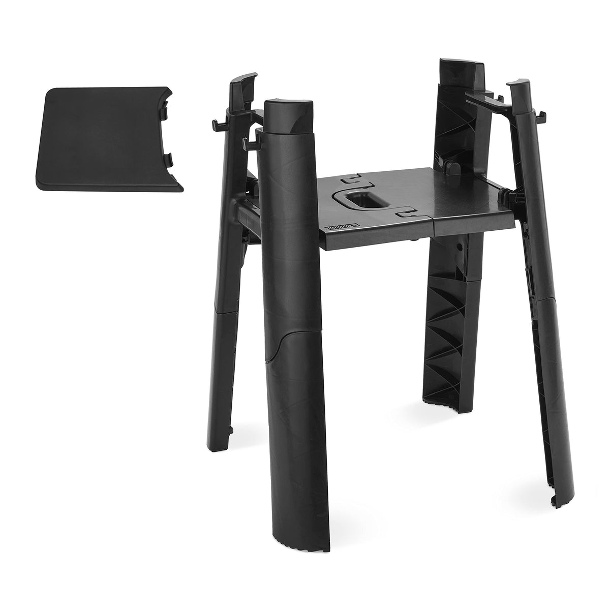 Weber Lumin Compact Stand with Side Table offers quick setup and extra prep space.