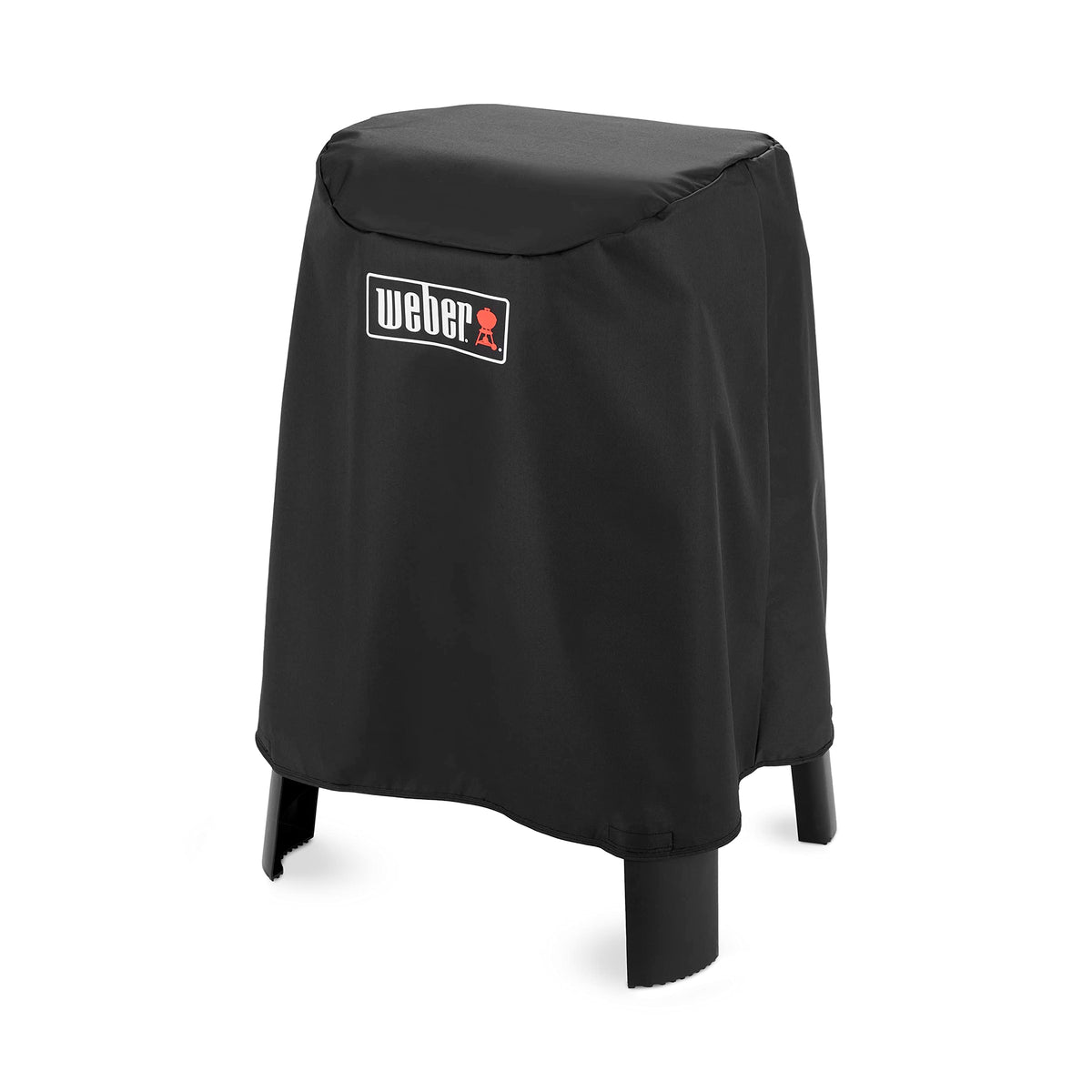 Weber Lumin cover on stand shields the grill from rain and sun.