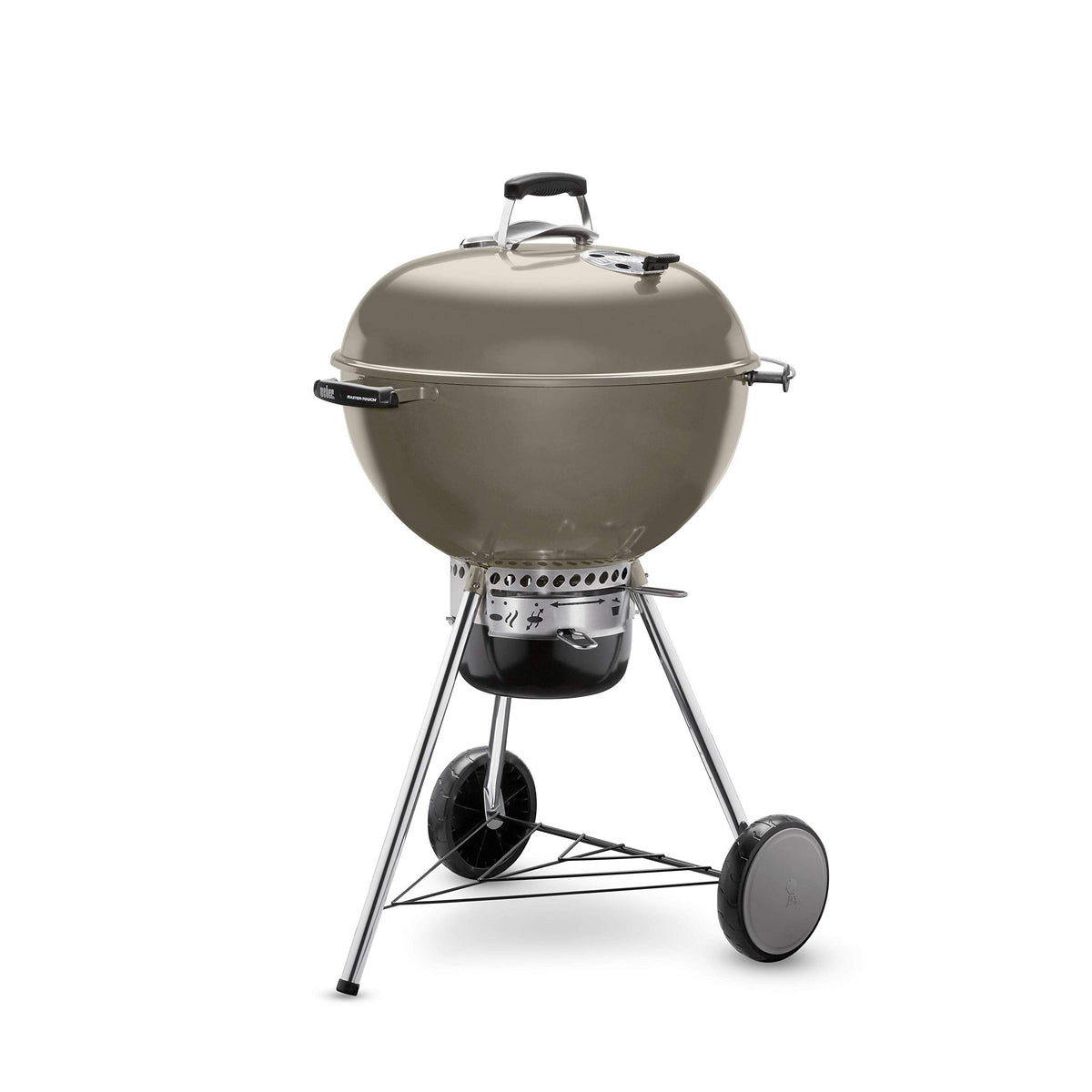 Weber Master-Touch 22-inch grill lid holder keeps lid within reach during grilling