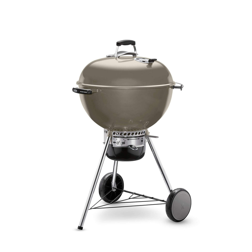 Weber Master-Touch 22-inch grill lid holder keeps lid within reach during grilling