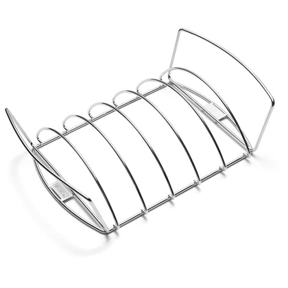 Weber Original Rib & Roast Holder 2-in-1 design in action for flexible grilling.