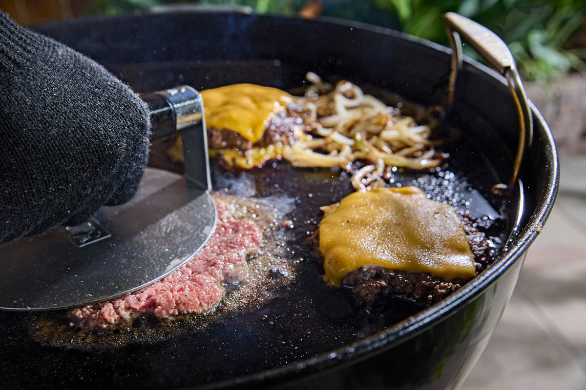 Weber pre-seasoned griddle ready to cook straight from the box
