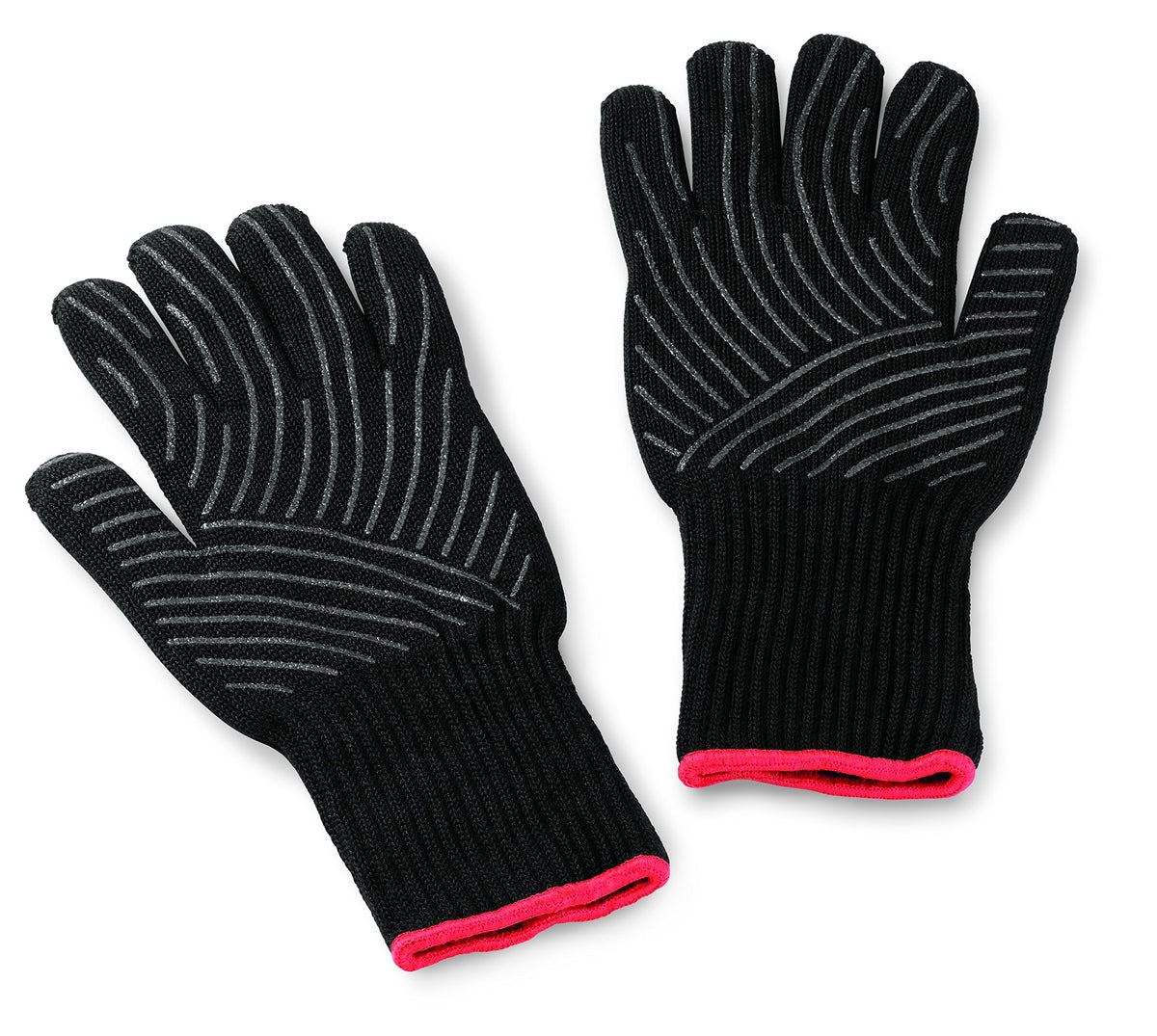 Weber Premium Gloves with silicone palm grip for secure grilling tool handling.