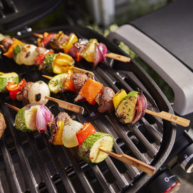 Weber Q 2800N+ grease-tray-front simplifies cleanup during outdoor cooks