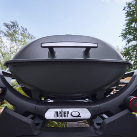 Weber Q 2800N+ porcelain-enameled-grates retain heat for consistent searing