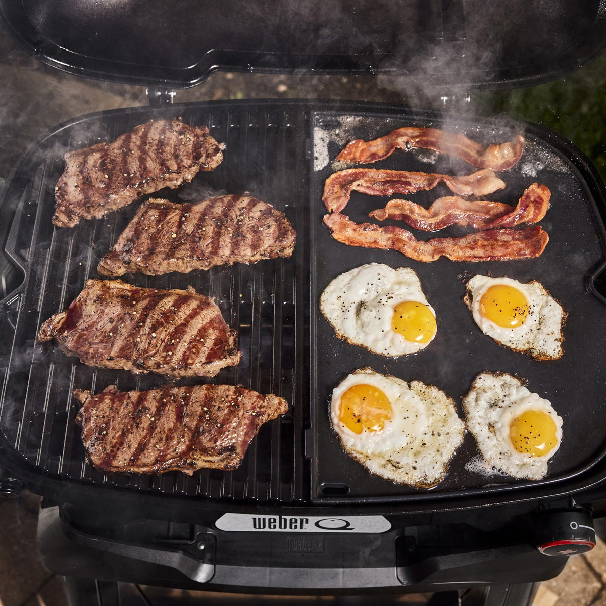 Weber Q 2800N+ side-tables-folding add prep space on the go