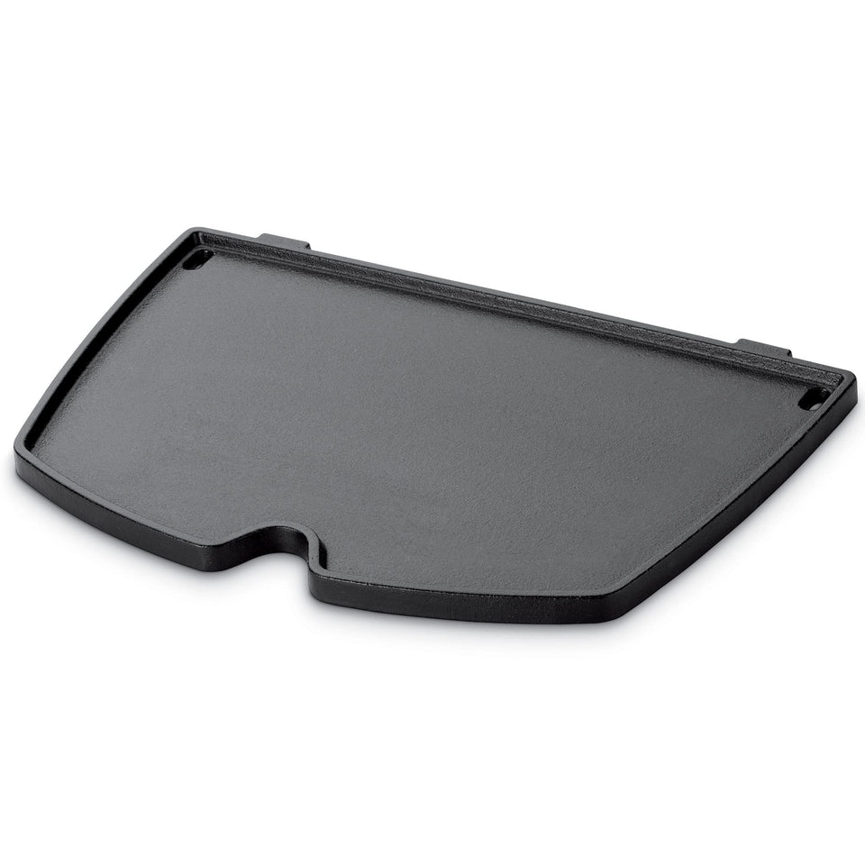 Weber Q Griddle with porcelain-enameled cast iron delivers even heat for breakfast.