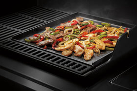 Right-side installation showing griddle and left-side searing area.