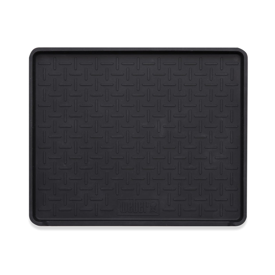 Weber Side Table Tool Rest silicone mat keeps surfaces clean and tools organized.
