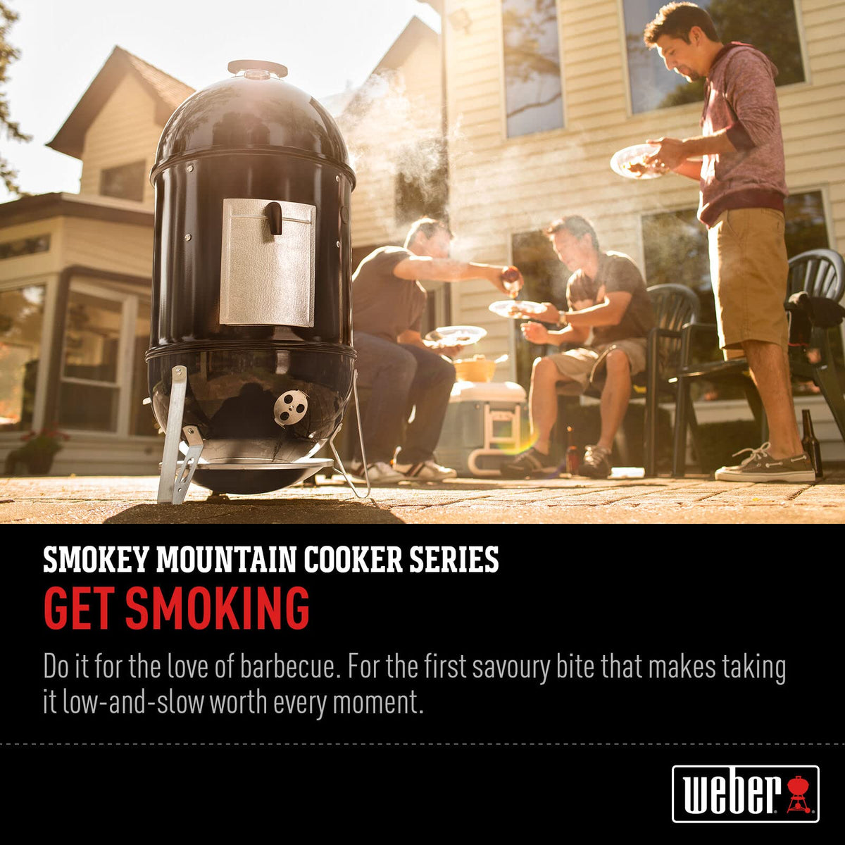 Weber Smokey Mountain 14-inch dual cooking grates for multitasking.