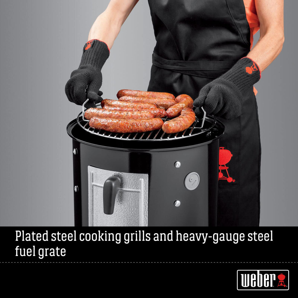 Weber Smokey Mountain 14-inch removable fuel door convenient.