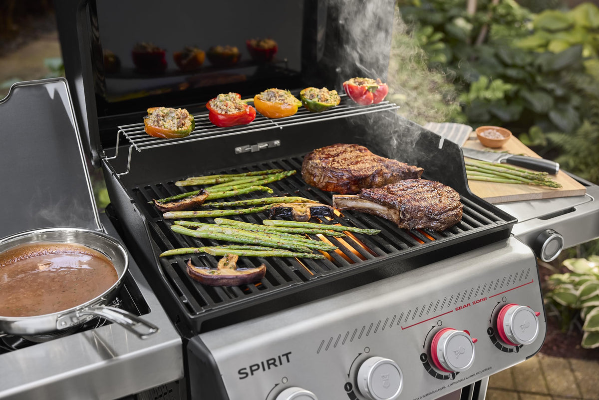 Weber Spirit EP-425 Flavorizer Bars boost flavor and drain grease.