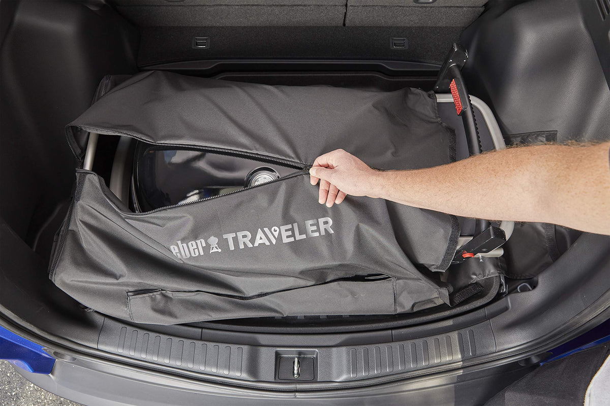Weber Traveler black cover adds durable protection on the road