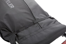 Weber Traveler cover with integrated tool pockets for easy grilling tool access