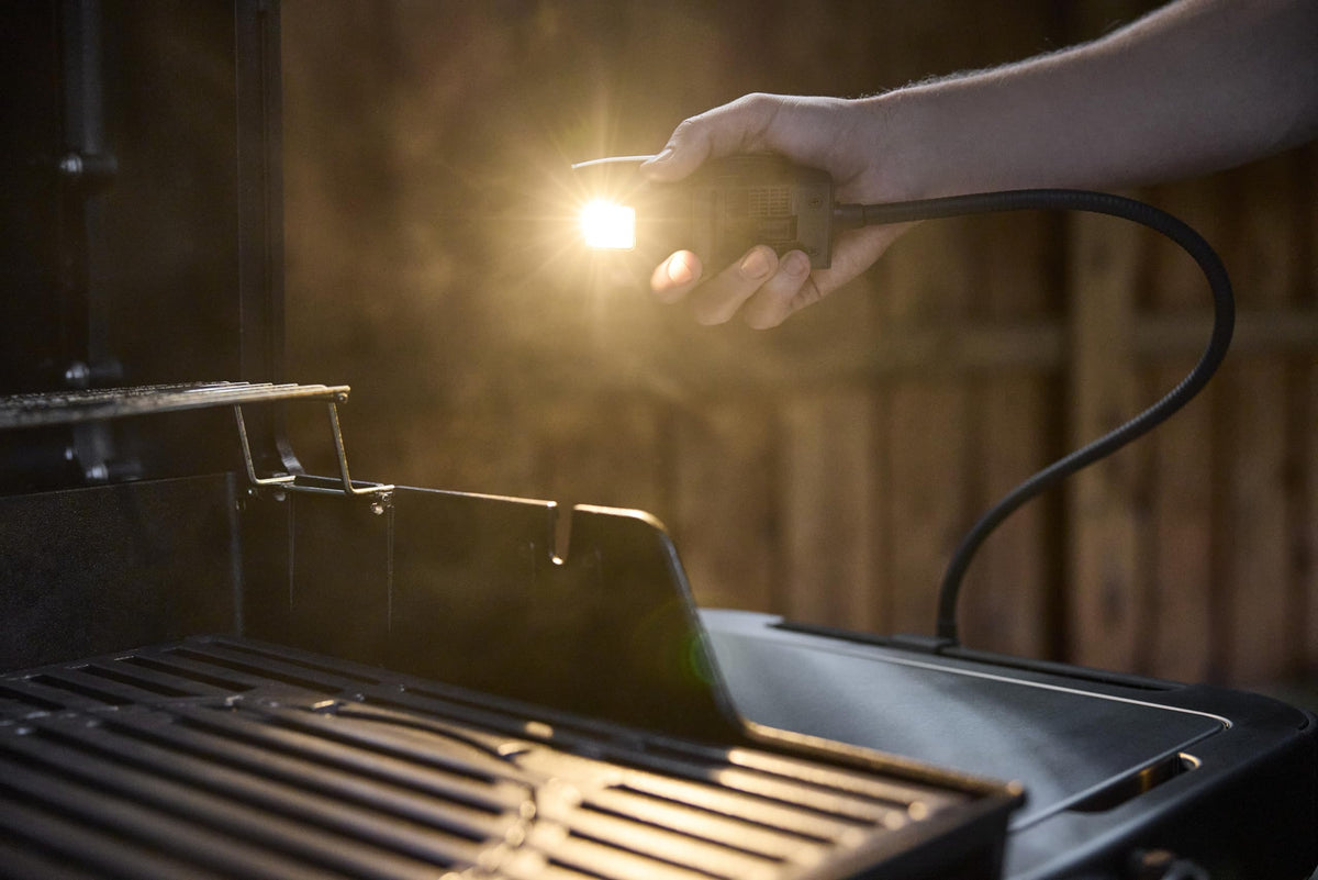 Weber Works Flex Light detachable flashlight provides portable lighting for prep