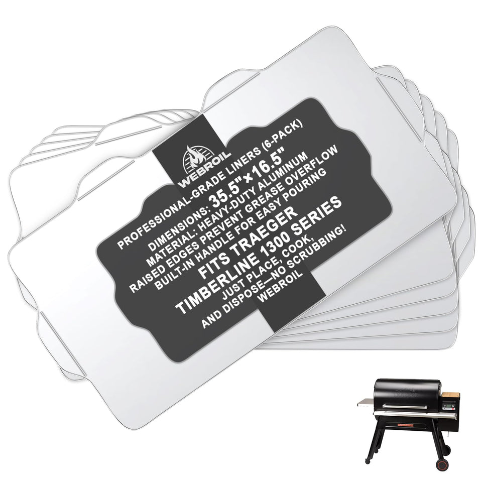WEBROIL BAC515 liner for 35.5x16.5 inch trays enables easy cleanup.