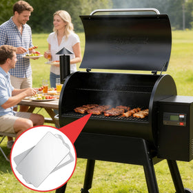 WEBROIL disposable tray liner for quick cleanup after grilling.