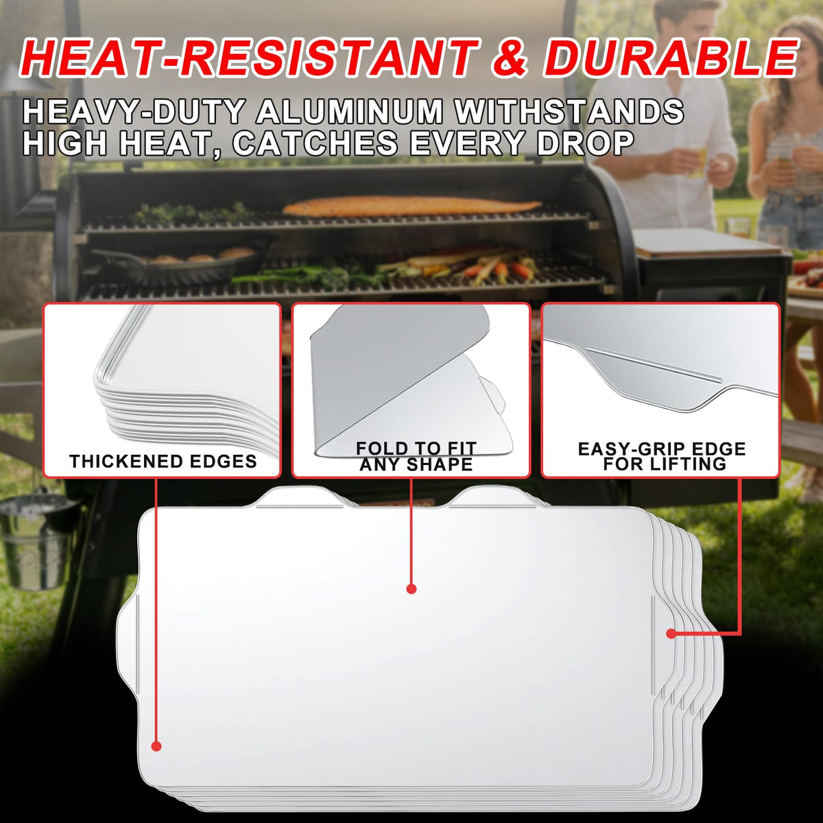 WEBROIL durable liner withstands long smokes without warping.