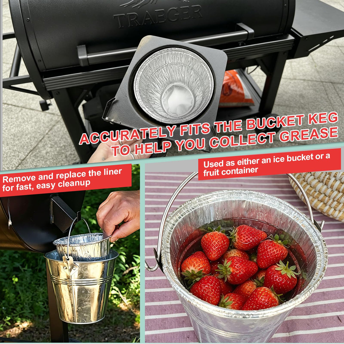 WEBROIL Easy-clean liner helps with post grill maintenance