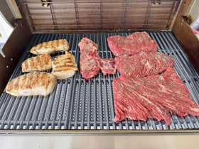 WEBROIL cast-iron grates boost heat retention and grilling precision.