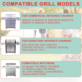 WEBROIL replacement parts fit Char-Broil TRU-Infrared 4-burner models.