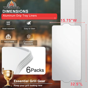 WEBROIL raised-edge liner to contain grease and prevent mess.