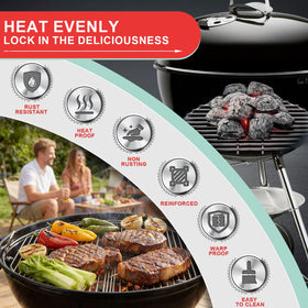 WEBROIL Weber easy-to-clean grates save time after backyard cookouts.