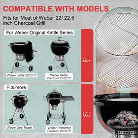 WEBROIL Weber hinged-sides design for easy charcoal refueling.