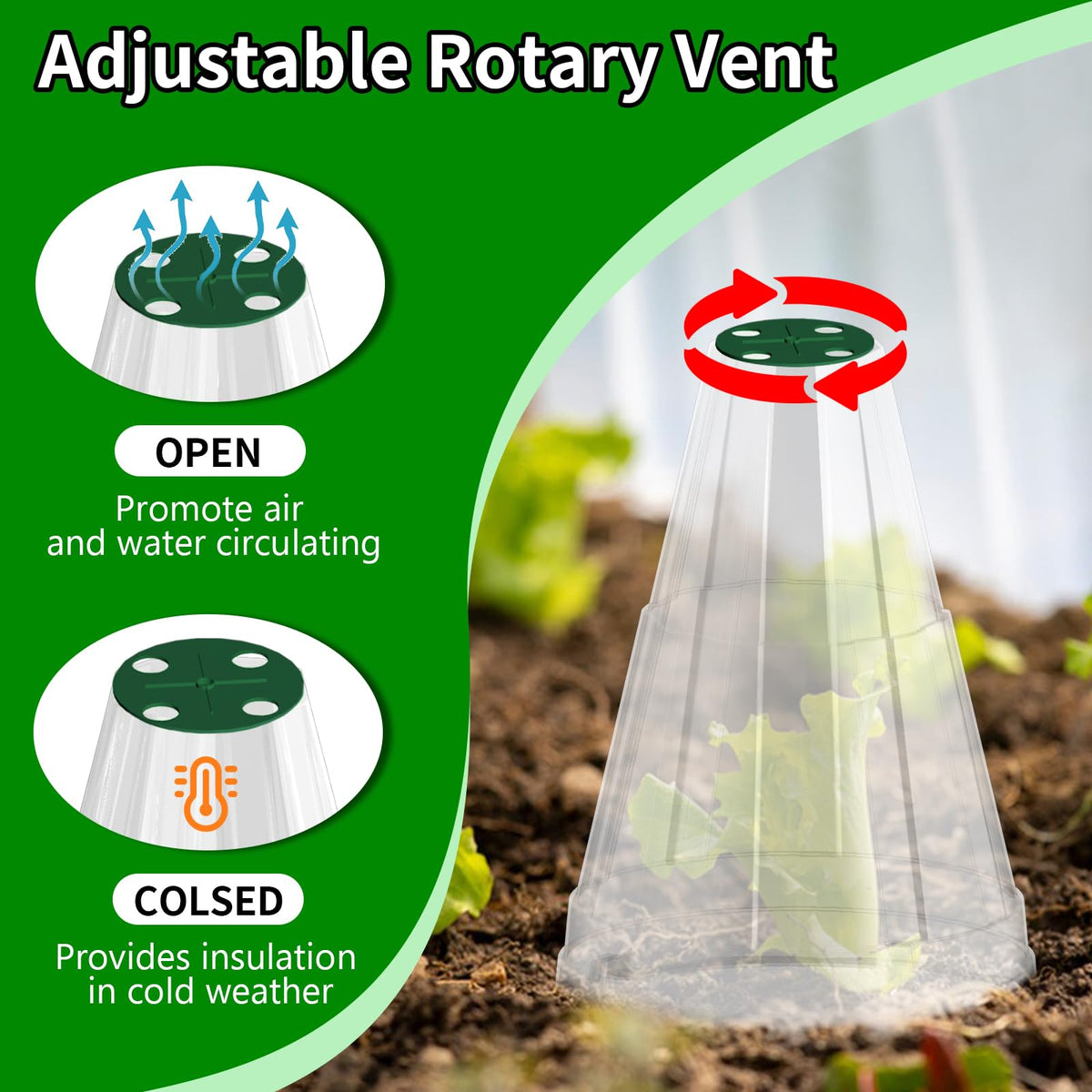 Webuys U-shaped ground stakes secure cloches to soil