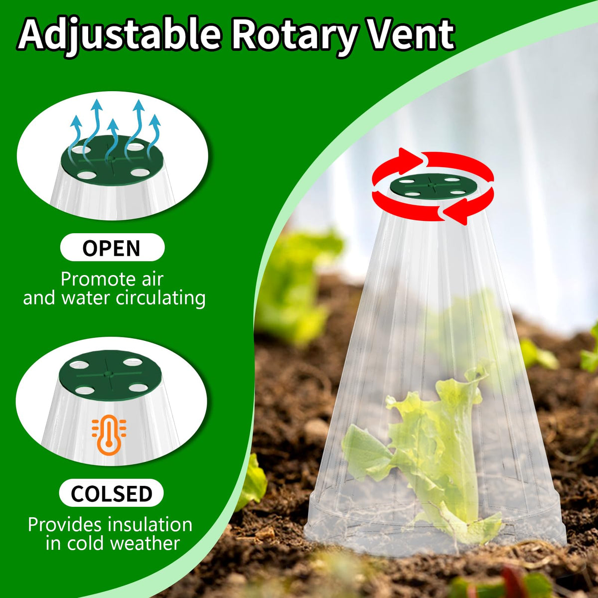 Webuys transparent garden cloche maximizes light transmission for growth