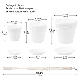 WECHARM HOME self-watering pots three-set seen from front keeping soil evenly moist