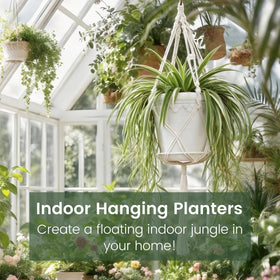 WECHARM HOME various sizes planters suspended mid-air for a multi-level display