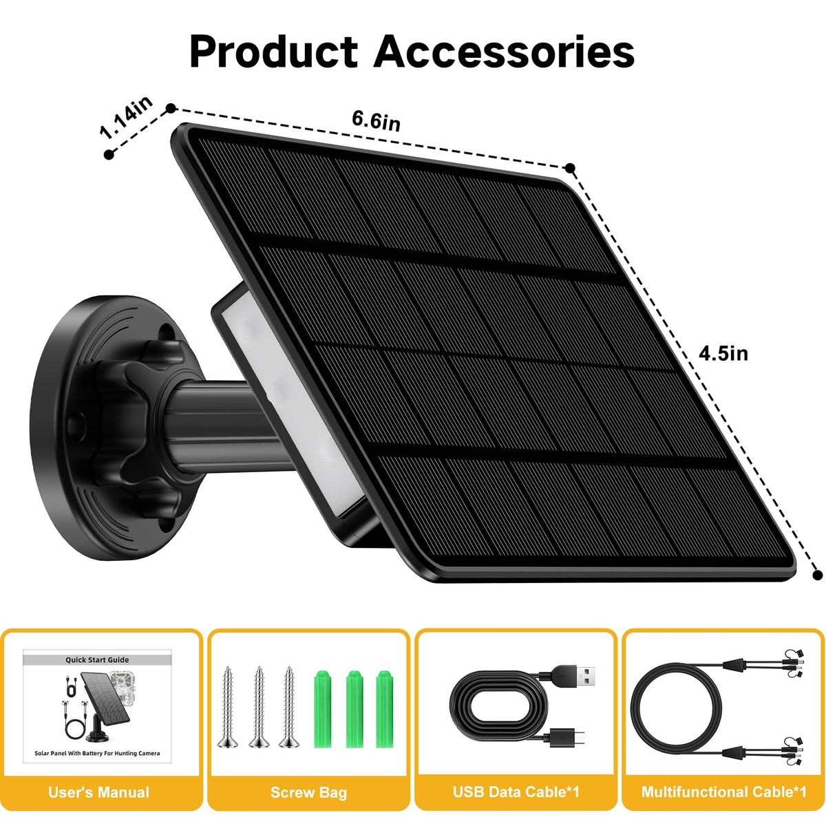 WECOOL solar panel trail camera installation guide shows easy mounting steps