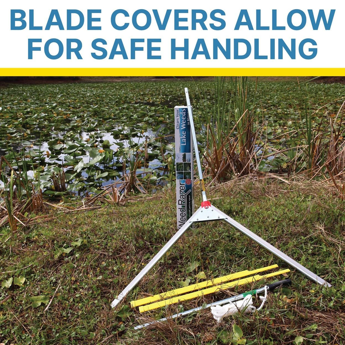 Included 25-foot throw rope extends your reach during weed cutting sessions.