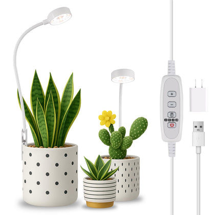 WeeLeeGoo clip-on grow light 2-pack for indoor plants improves brightness