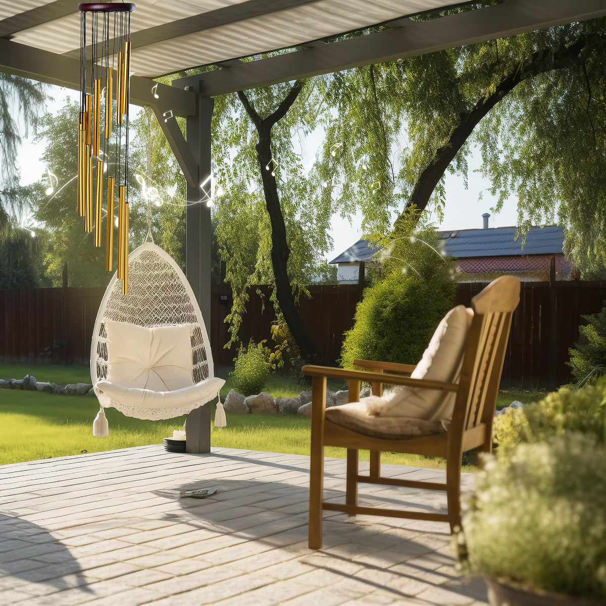 WEELIKMA wind chimes gift-ready packaging for outdoor decor