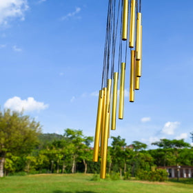 WEELIKMA wind chimes on hook ready to install in yard or porch