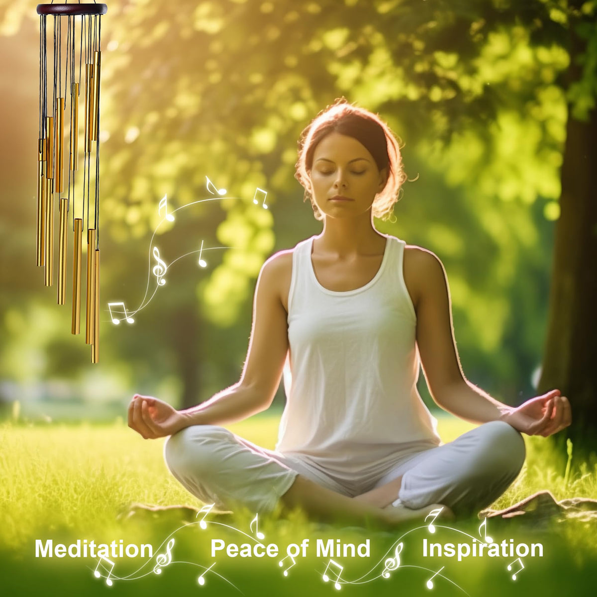 WEELIKMA wind chimes in garden setting enhance peaceful moments