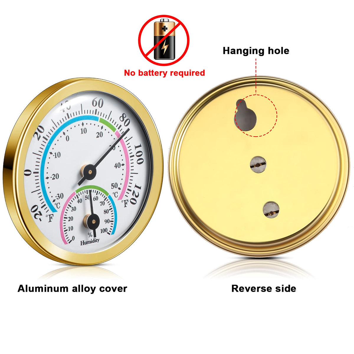 Weewooday aluminum alloy dial face providing clear readings